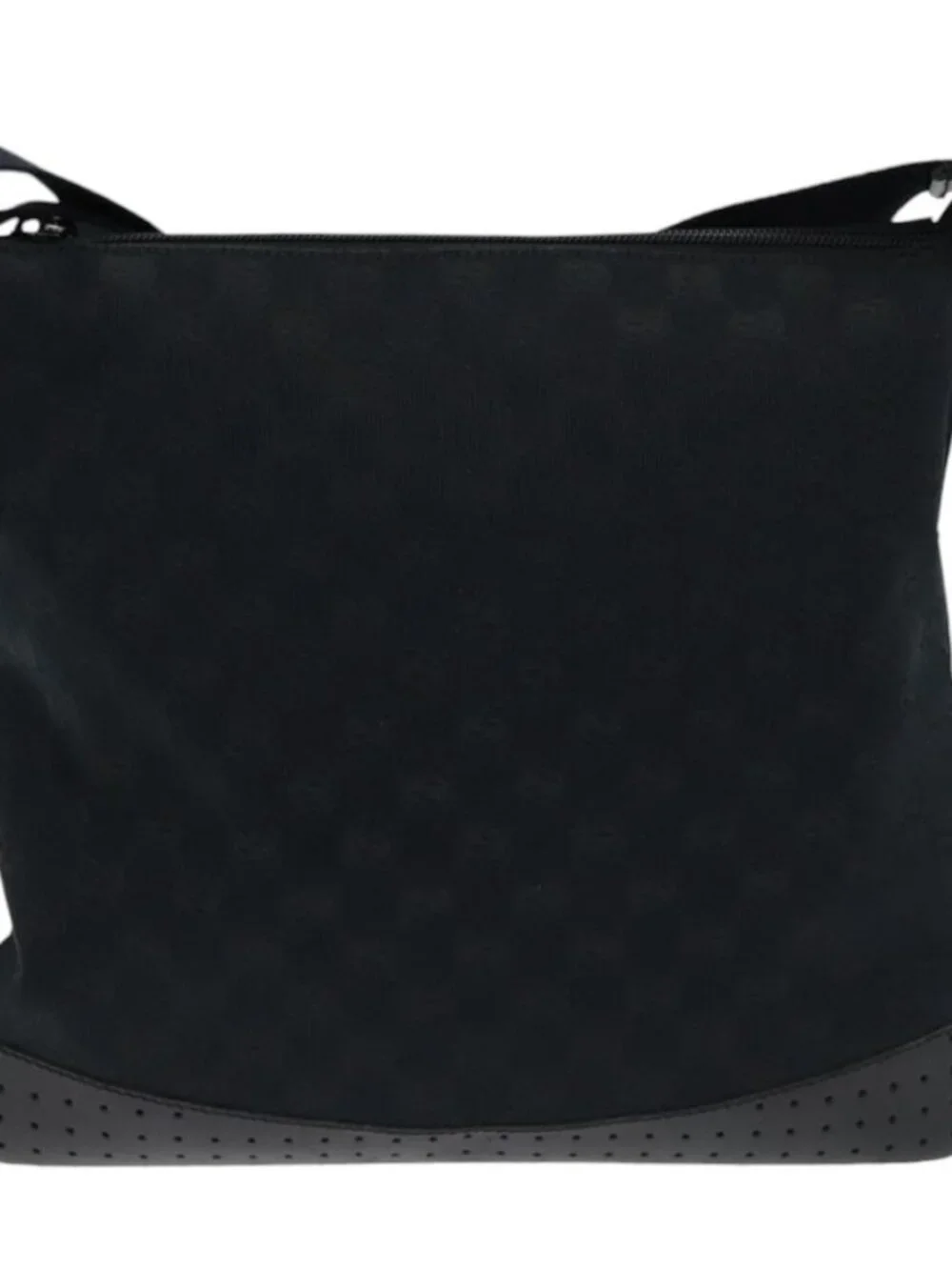 GUCCI GG Canvas Shoulder Bag Black 145857 Auth ep5062